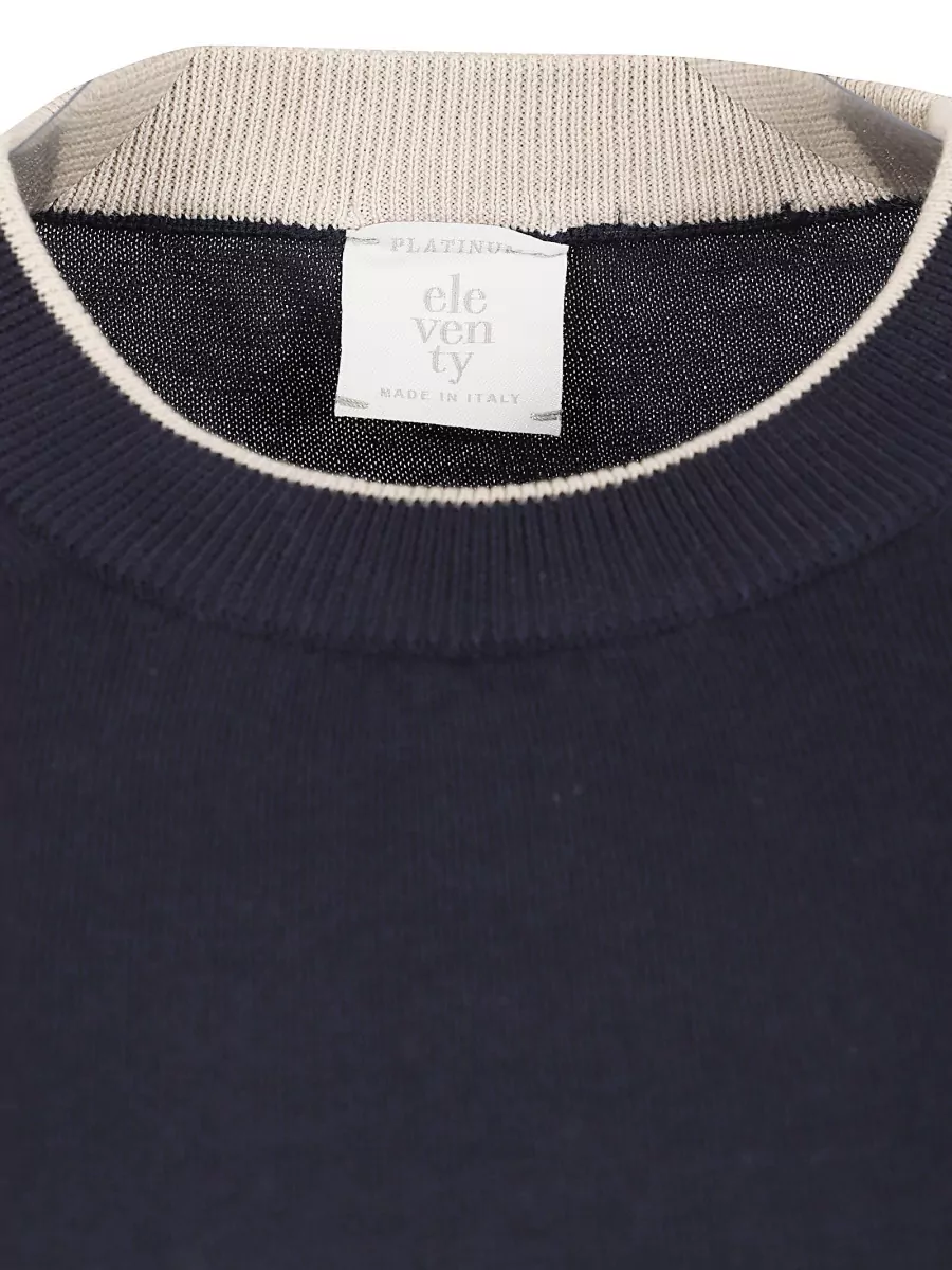 Eleventy Fine-Knit Cotton Crew-Neck Jumper