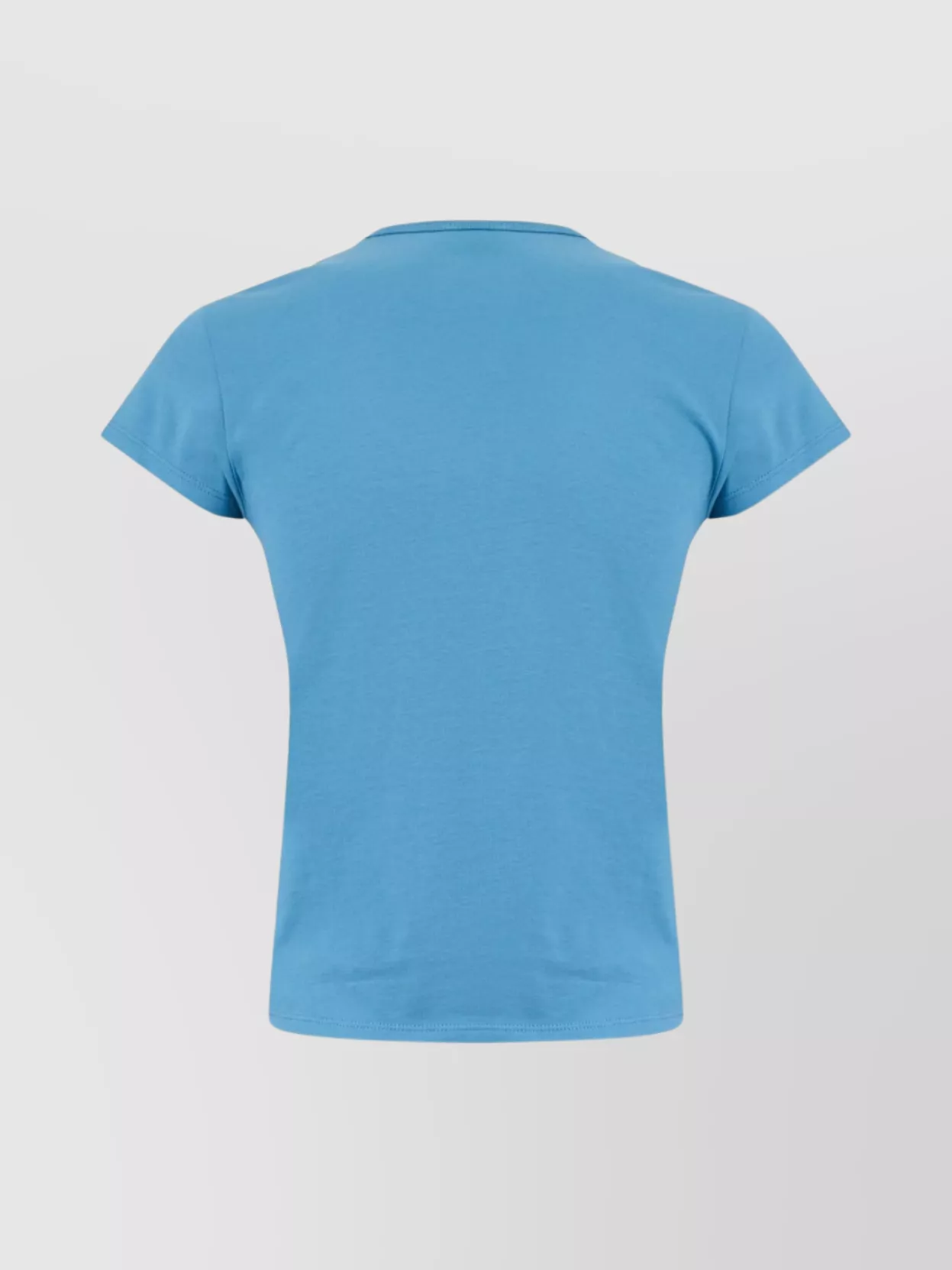 Attico Crew Neck Jersey T-shirt In Soft Fabric In Blue