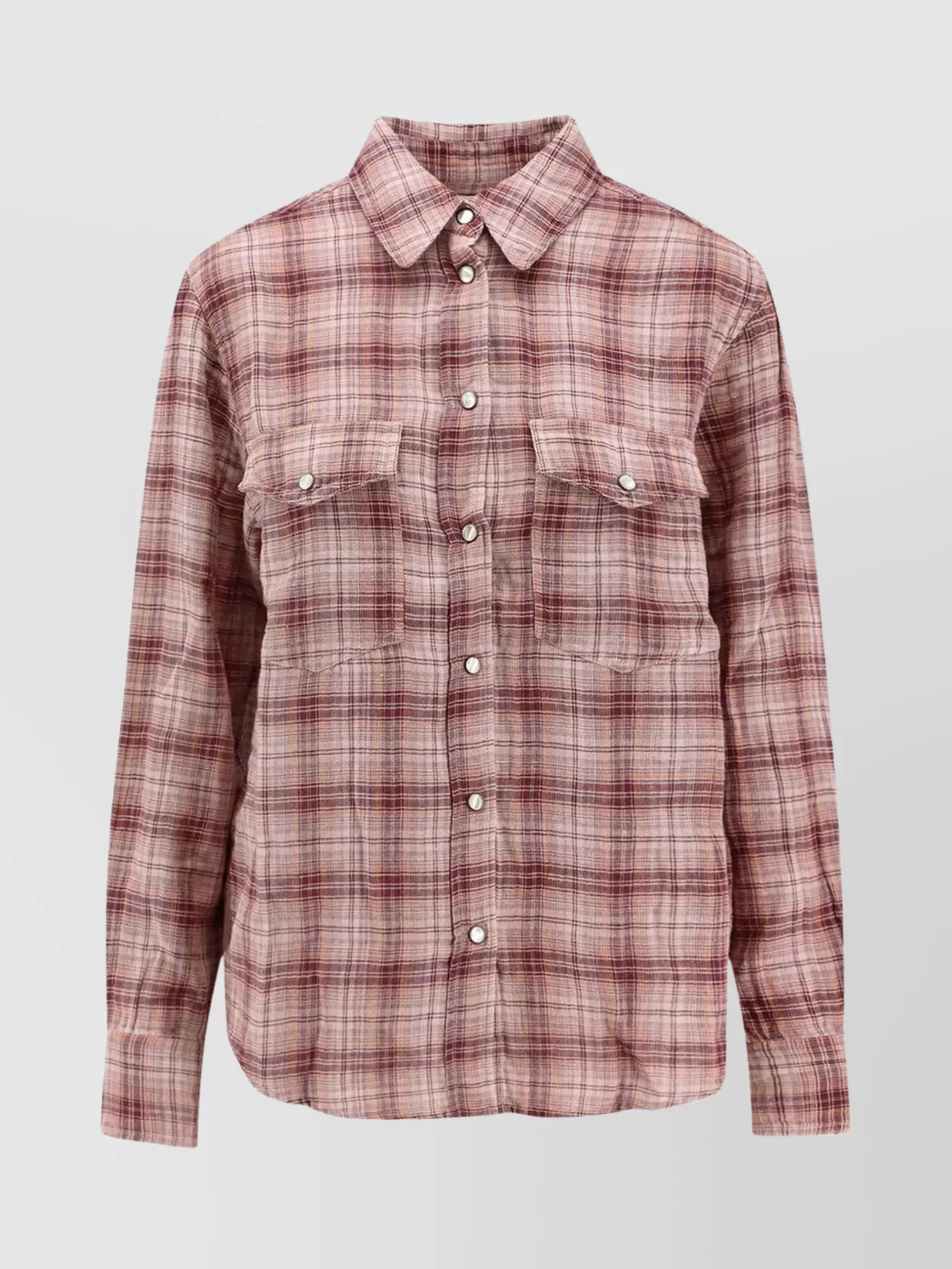 Isabel Marant Étoile Plaid Cotton Shirt Featuring Breast Pockets In Pink