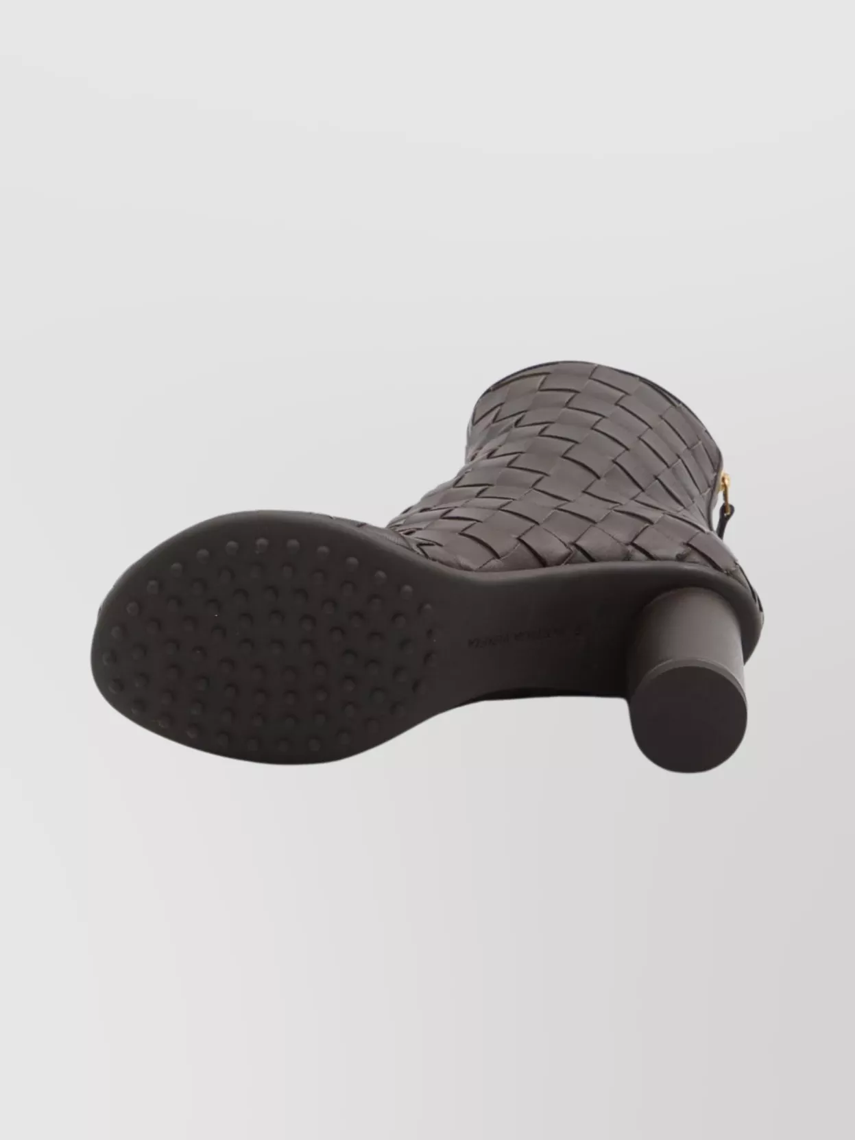 Bottega Veneta Atomic 75 Intrecciato Leather Ankle Boots In Black
