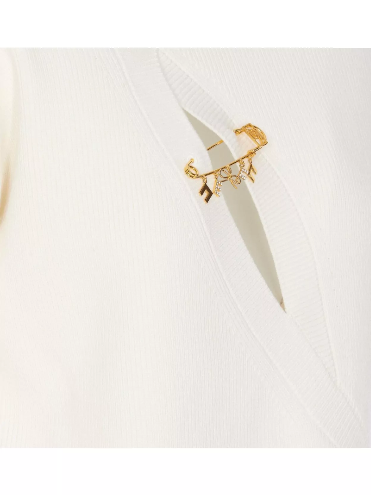 Elisabetta Franchi Boat Neck Knitwear Gold Embellishment