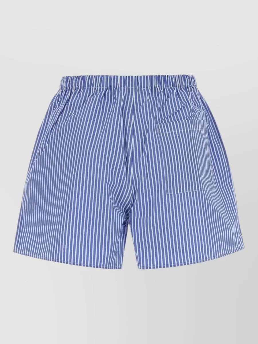 Sporty & Rich Cotton Embroidered Poplin Shorts