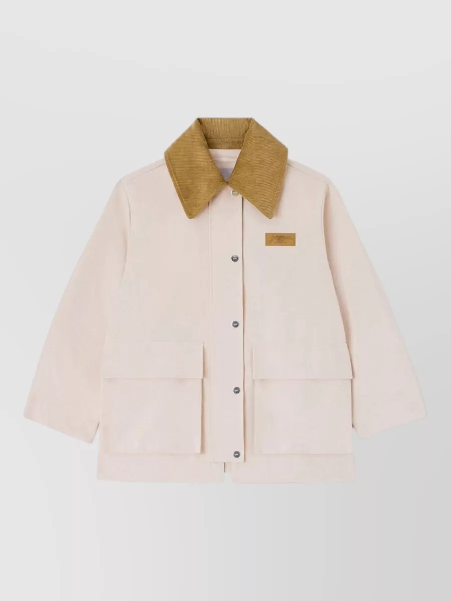 Ganni single breasted twill jacket