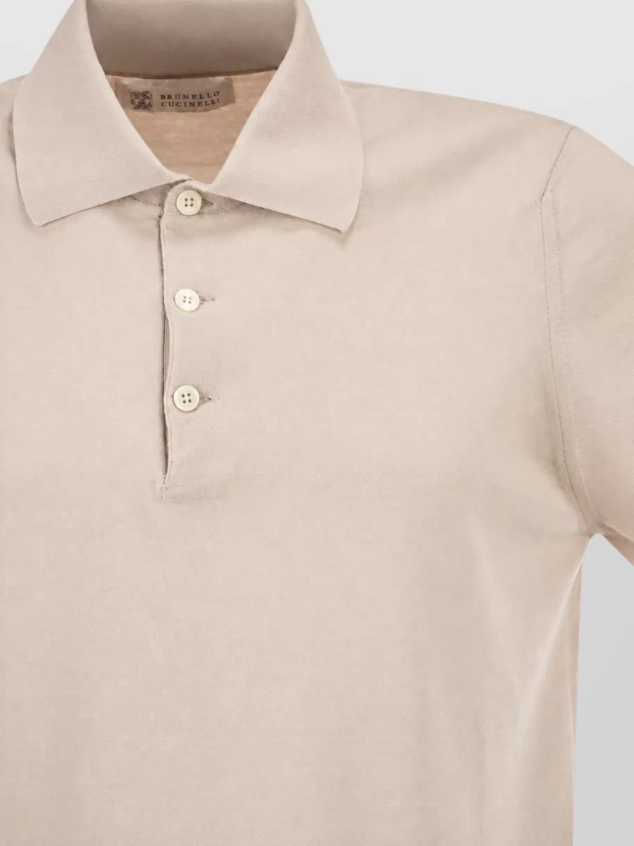 Brunello Cucinelli Cotton Knit Polo Shirt