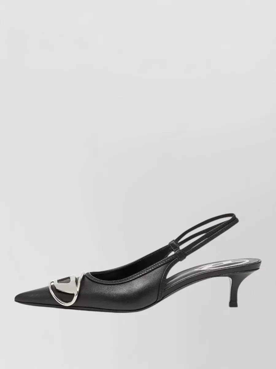 Diesel Leather Slingback Pumps