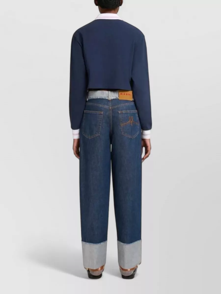 Marni Cotton Bleached Wide-Leg Jeans