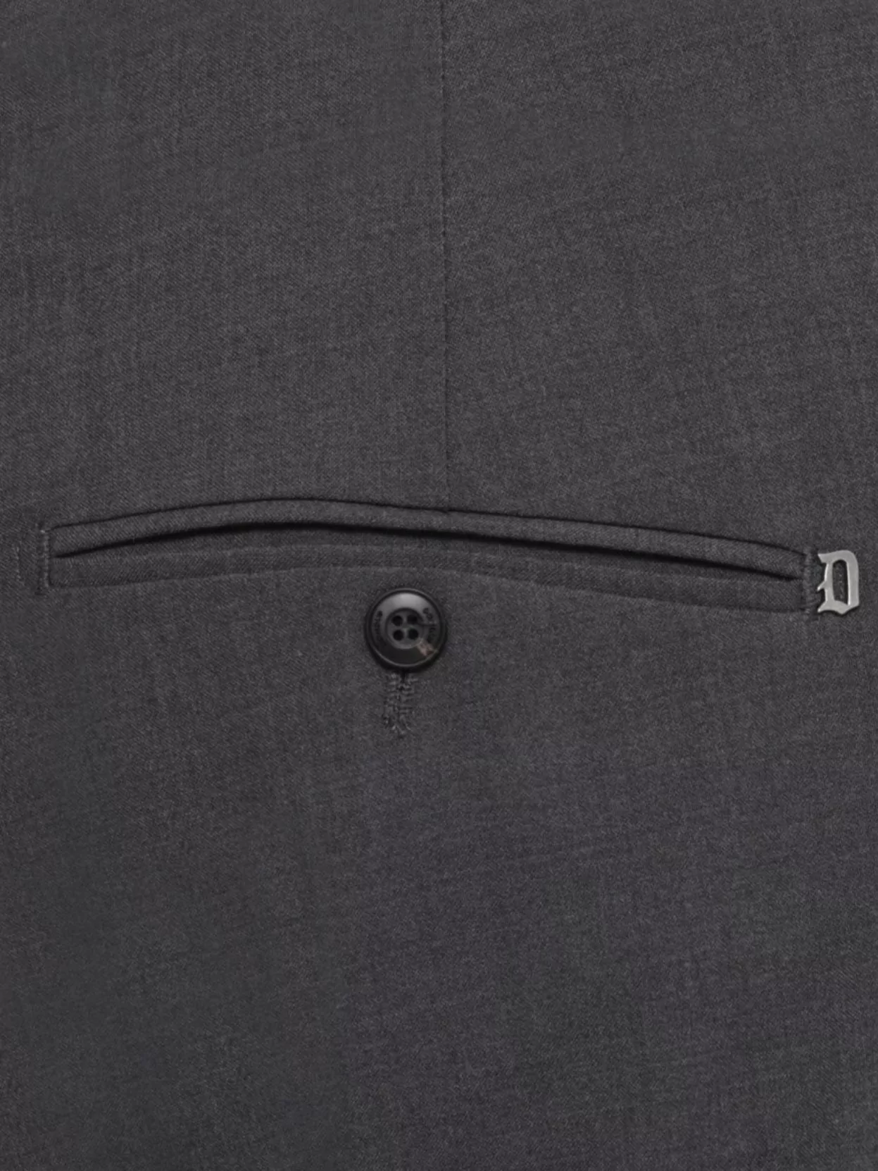 Dondup Straight Leg Wool Blend Trousers With Pockets