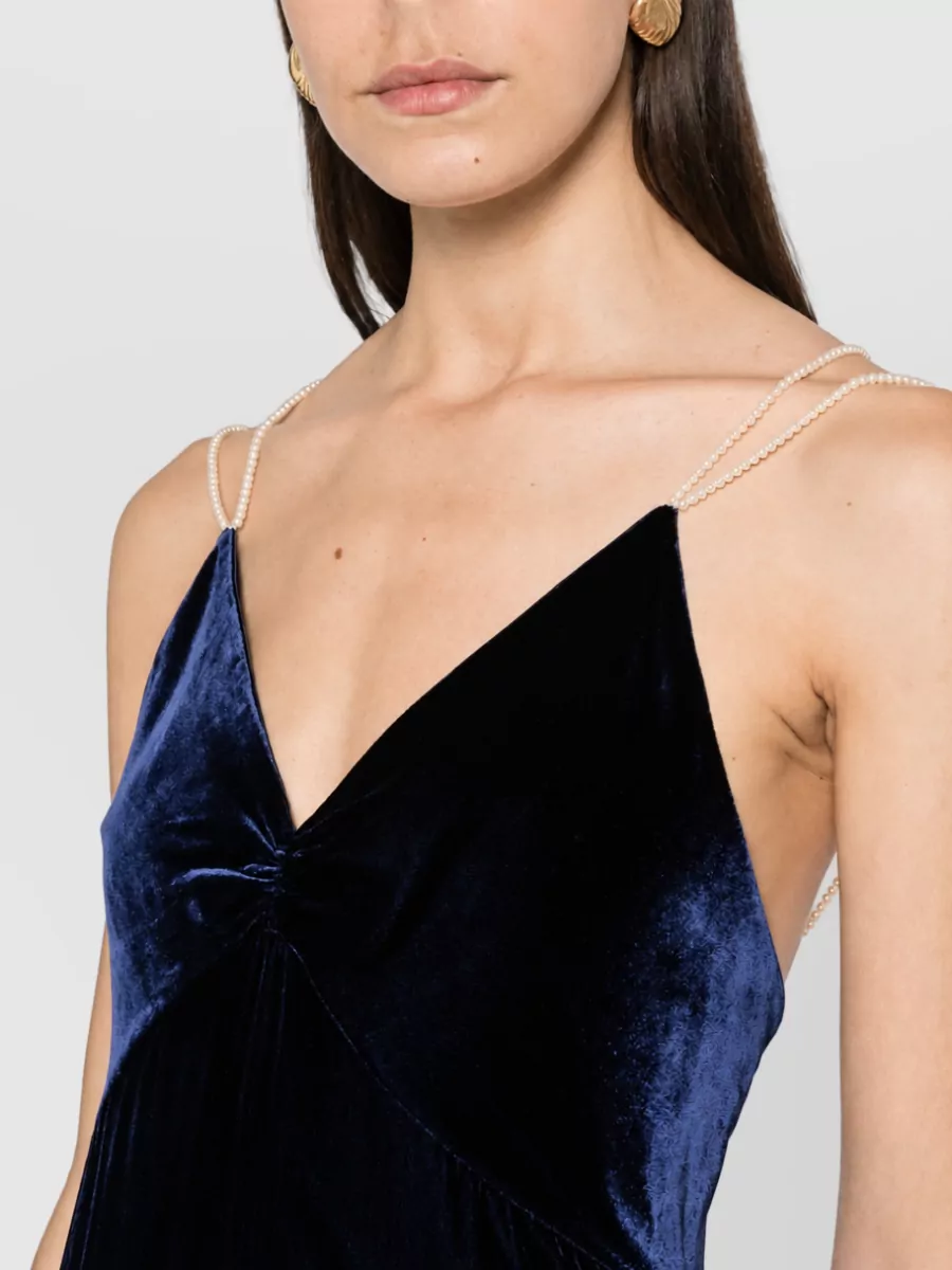 Forte Forte Silk-Blend Velvet V-Neck Maxi Dress