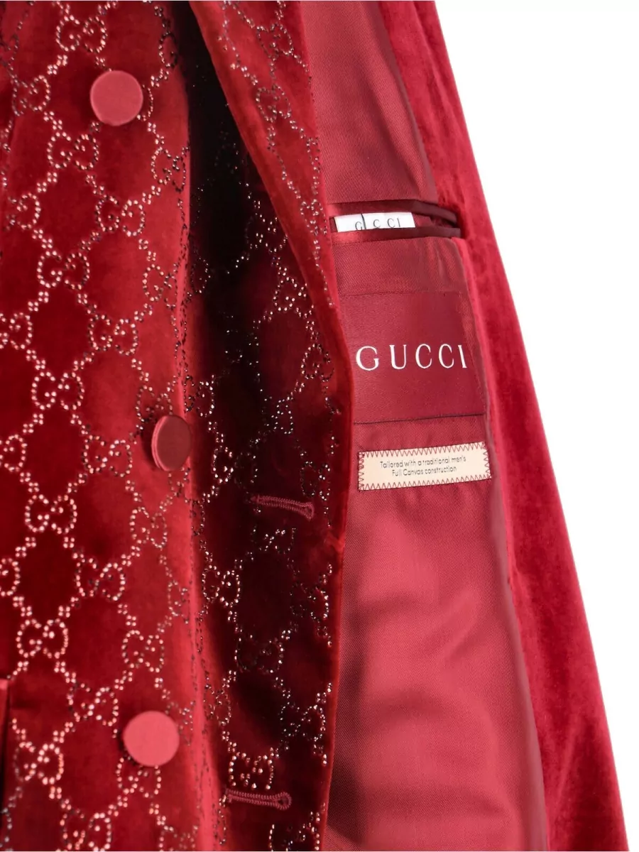 Gucci Crystal-Embellished Velvet Blazer