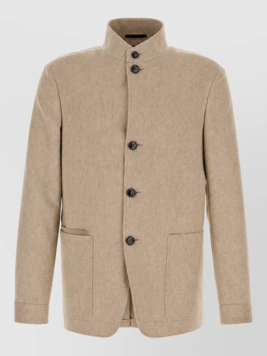 Zegna cashmere single breasted coat