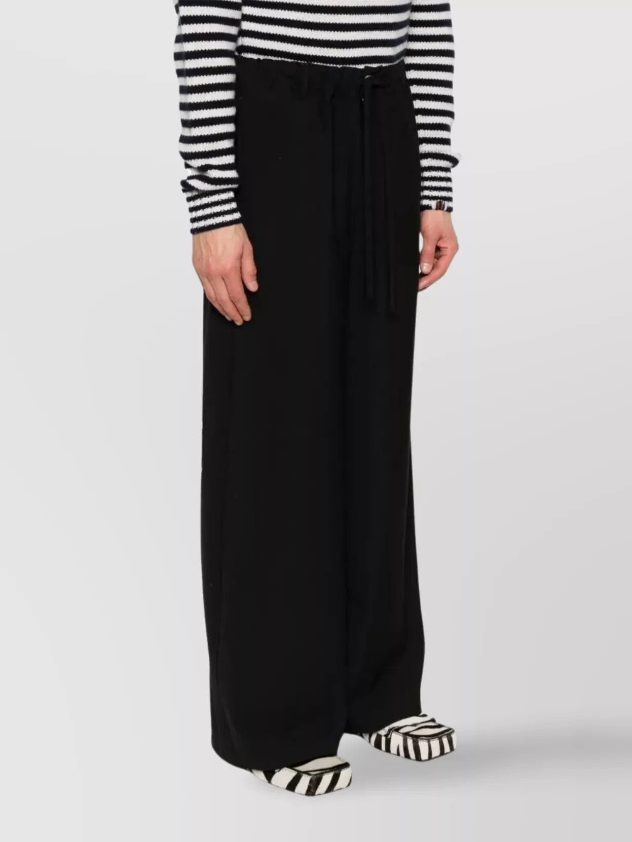 Marni Straight Leg Trousers Elastic Waistband