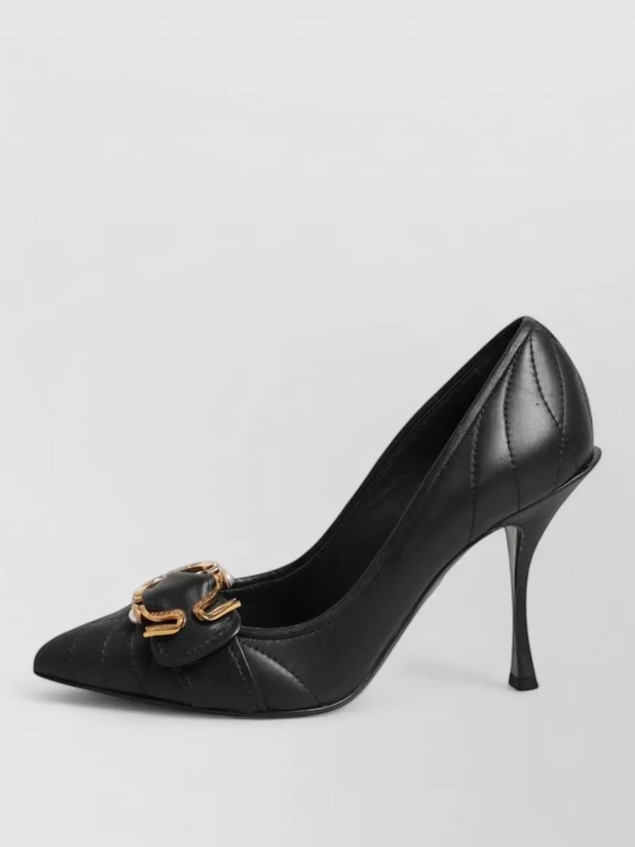 Dolce&Gabbana Leather Pointed-Toe Pumps