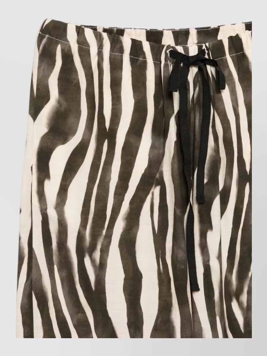 Alysi Zebra-Print Wide-Leg Trousers