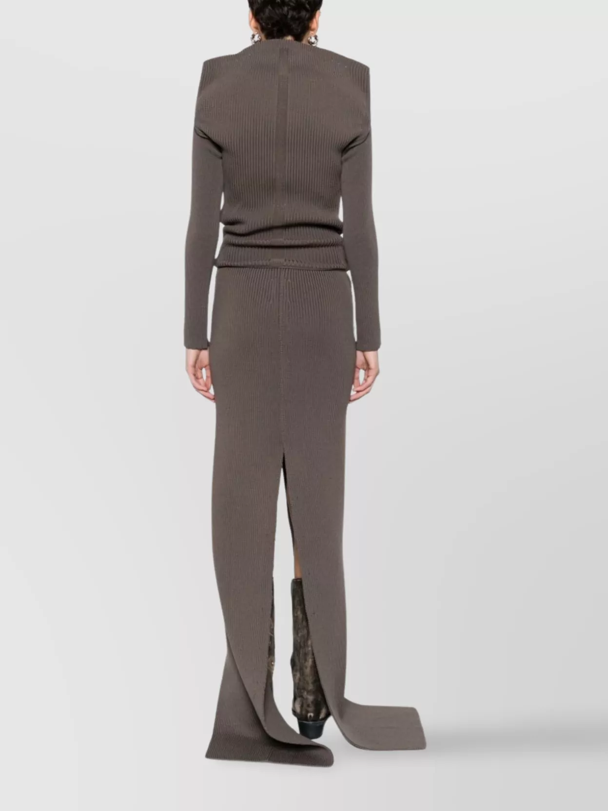 Rick Owens Off-The-Shoulder Knitwear Front Slit