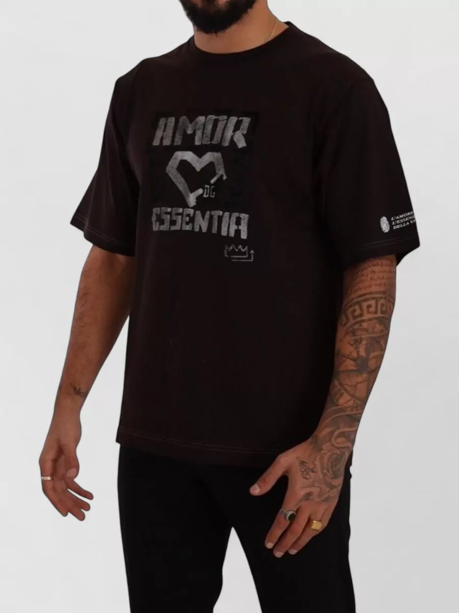 Dolce&Gabbana cotton logo print crewneck t-shirt