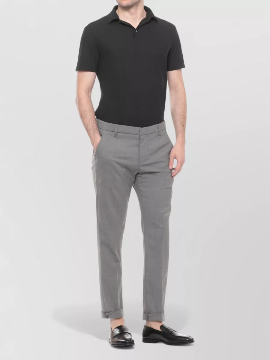Dondup Wool Straight-Leg Trousers
