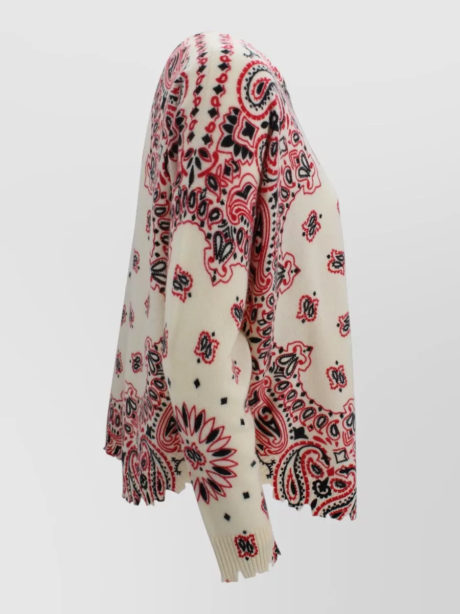 Kujten Cashmere Printed Crew Neck Sweater