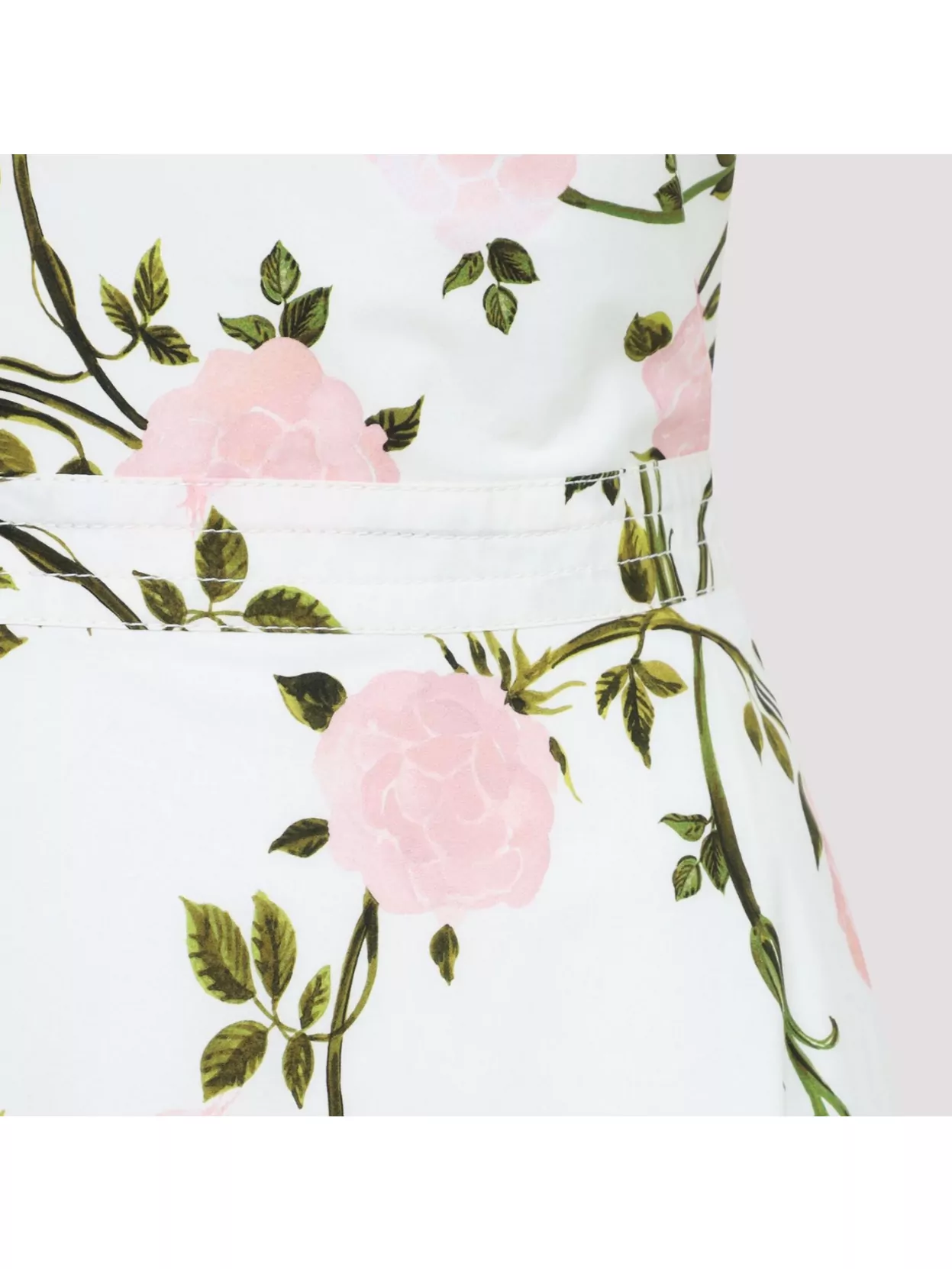 Giambattista Valli Long Cotton One Shoulder Floral Dress