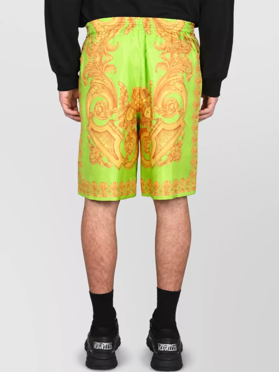 Versace Silk Printed Tailored Shorts