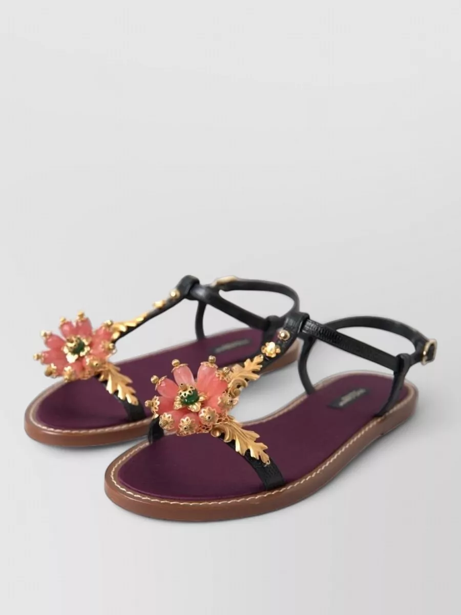 Dolce&Gabbana Crystal-embellished leather sandals