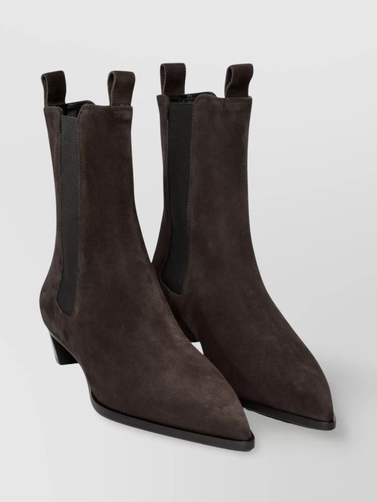 Aeyde suede finish stacked heel ankle boots