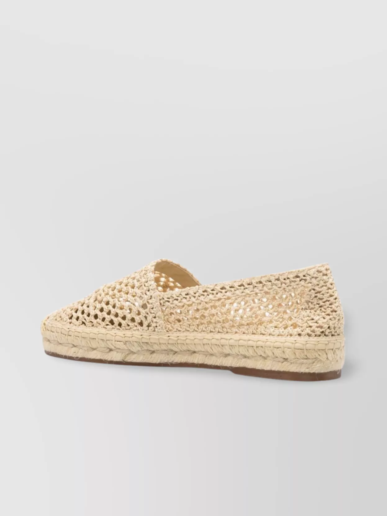 CHLOÉ ALMOND TOE FLAT SOLE WOVEN ESPADRILLES