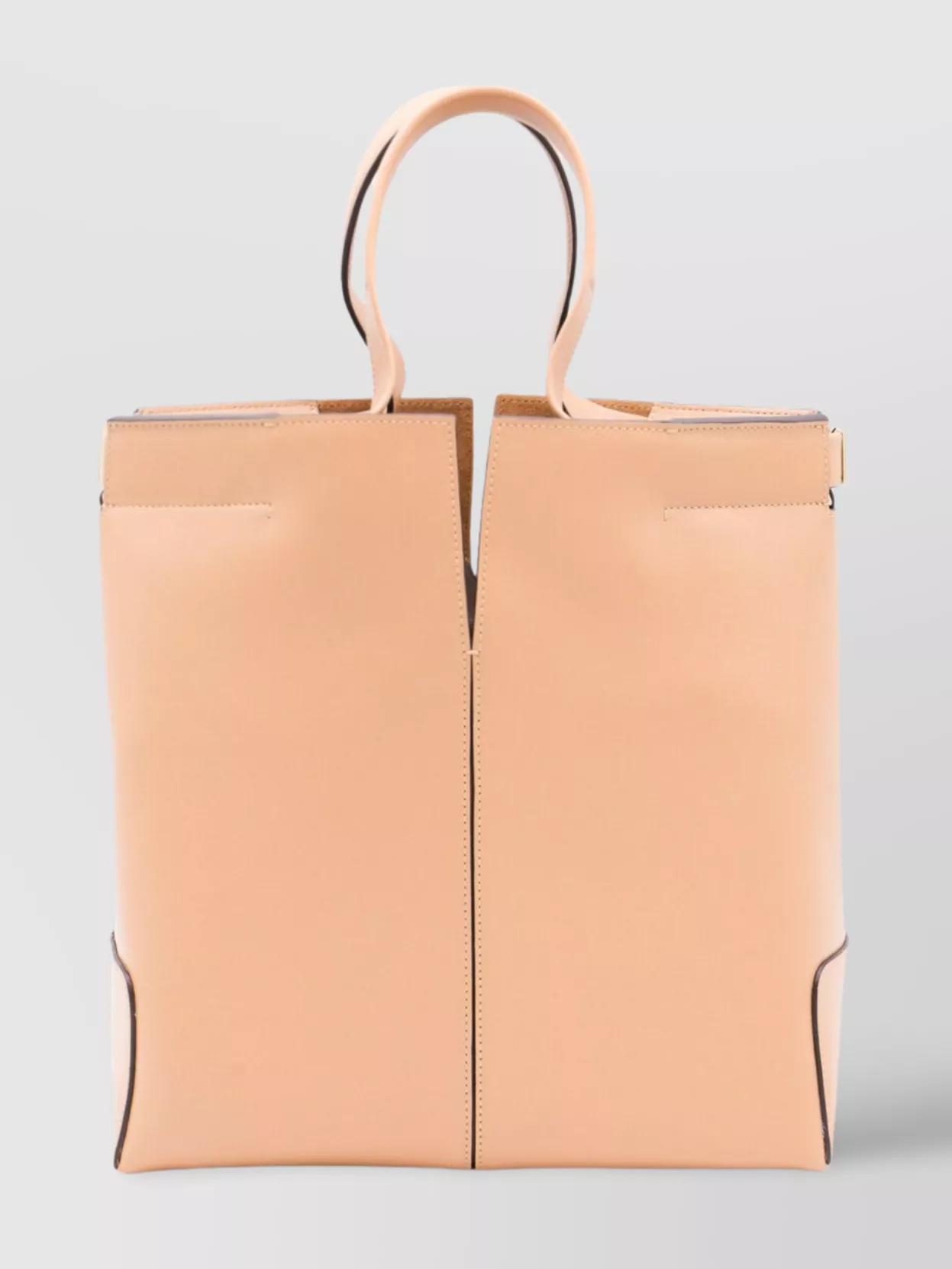 Tod's Stitched Contrast Rectangular Tote With Top Handles