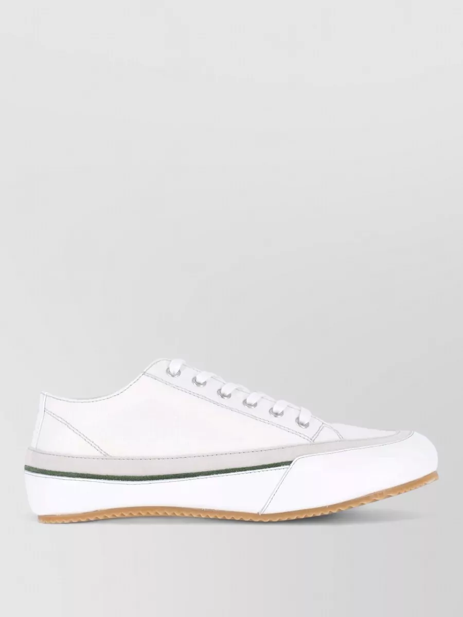 Maison Margiela Cotton Low Top Lace-Up Sneakers