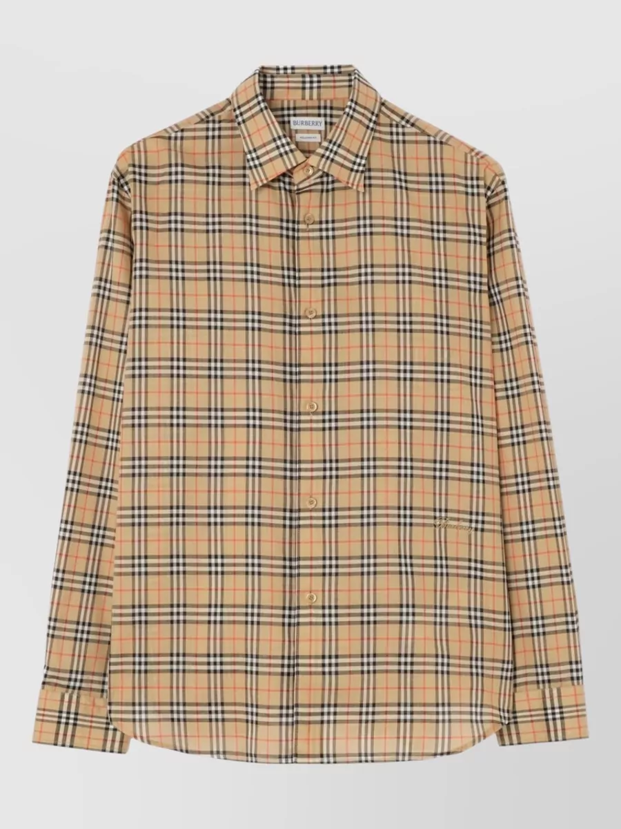 Burberry check relaxed-fit long-sleeve cotton shirt