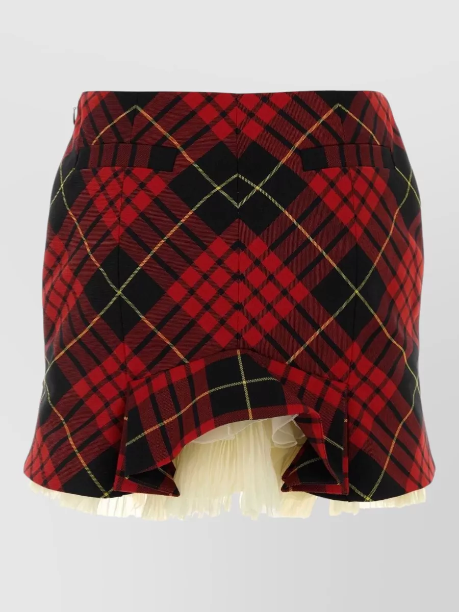 Alexander Mcqueen Embroidered Mini Skirt