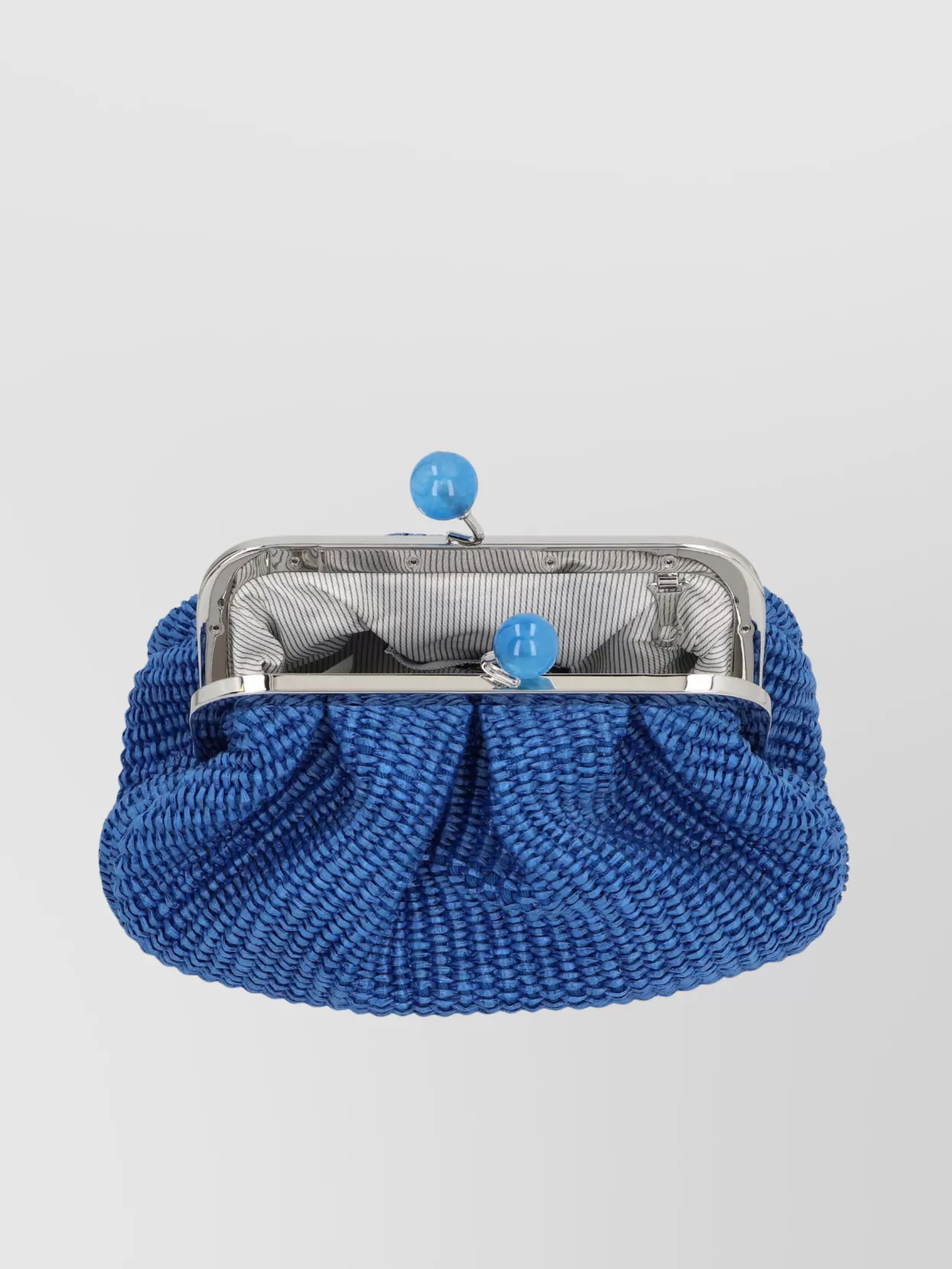 Weekend Max Mara Raffia Shoulder Clutch Bag With Removable Chain