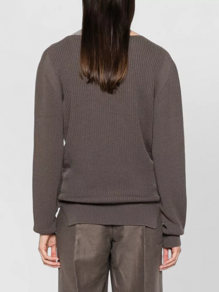 Rick Owens Ribbed V-Neck Wool Jumper