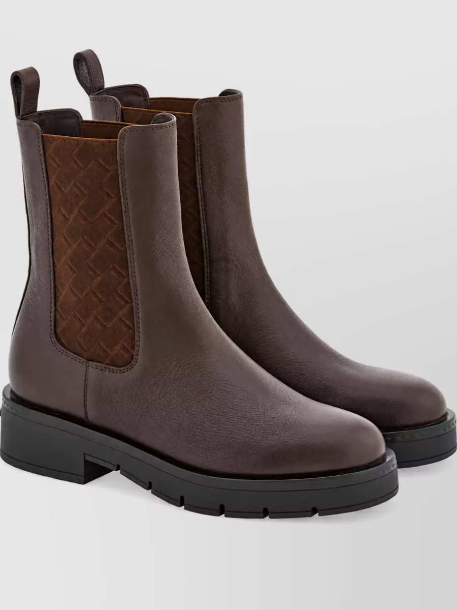 Ferragamo leather mohave ankle boots
