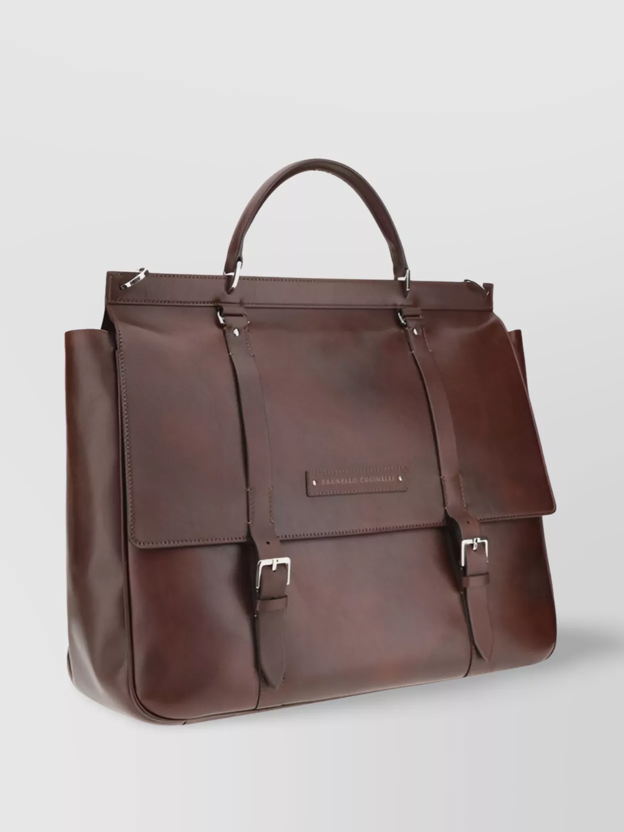 Brunello Cucinelli Functional Leather Travel Bag With Adjustable Straps