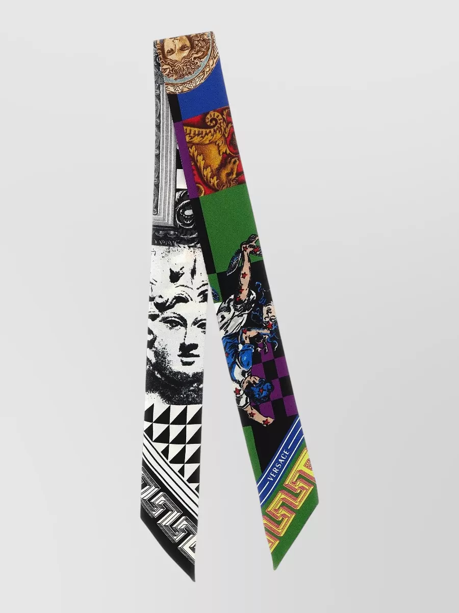 Versace Silk Printed Bandeau Scarf