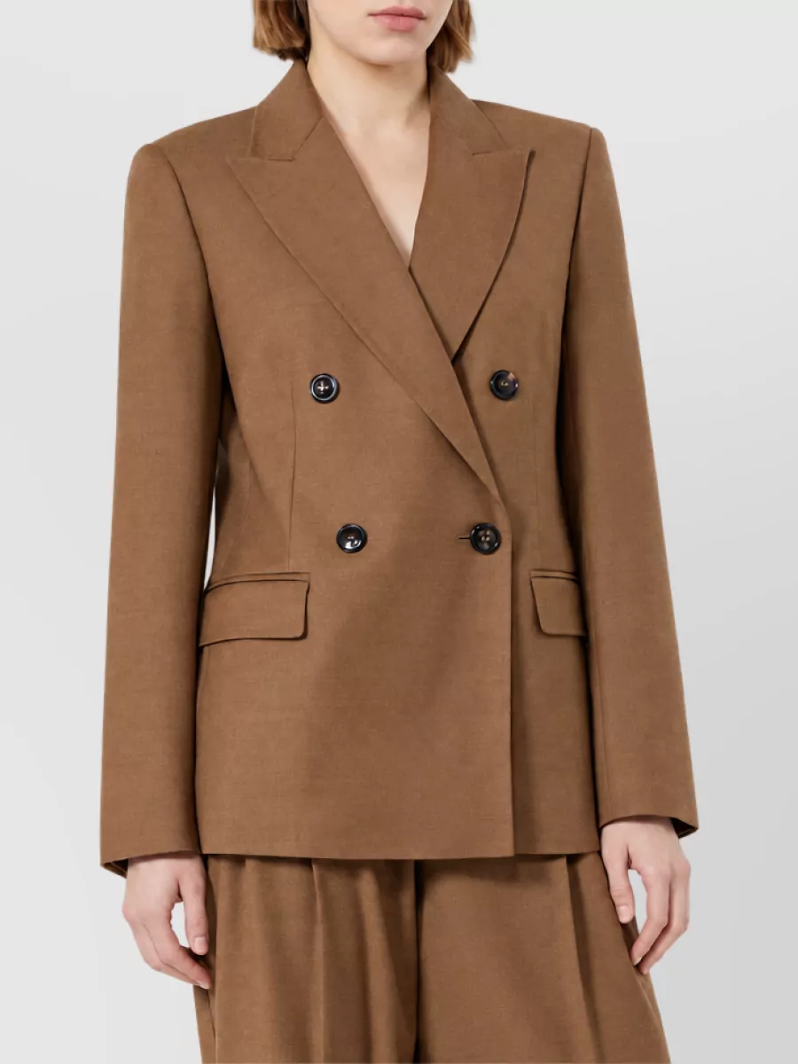 S Max Mara Virgin Wool Double-Breasted Blazer