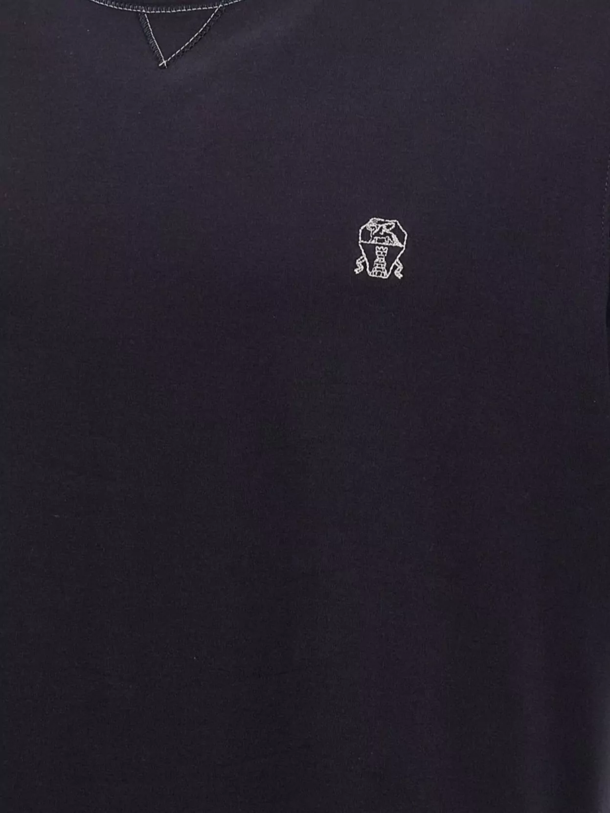 Brunello Cucinelli Embroidered Logo Crew Neck T-Shirt