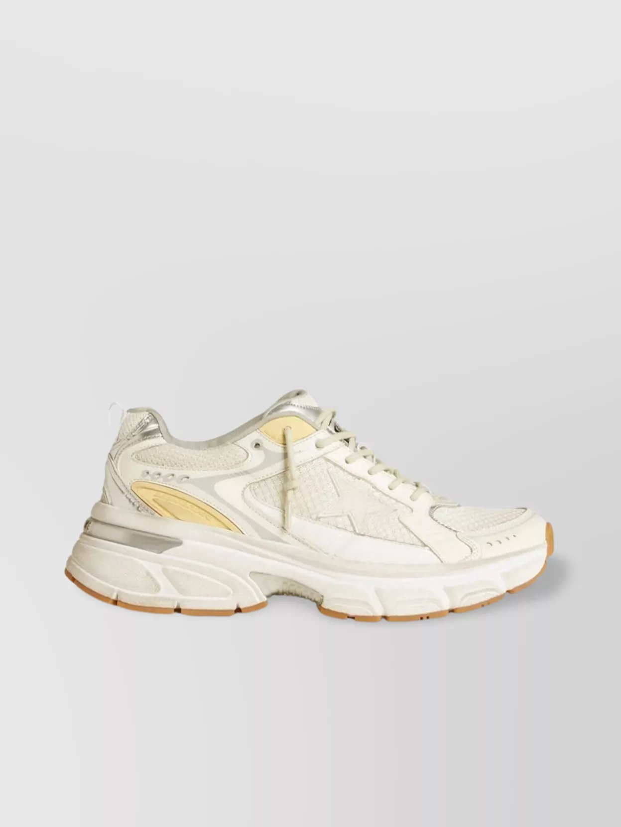 Golden Goose Net And Suede Sneakers With Star Detail