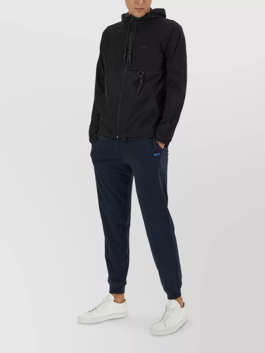 Boss technical fabric hooded jacket