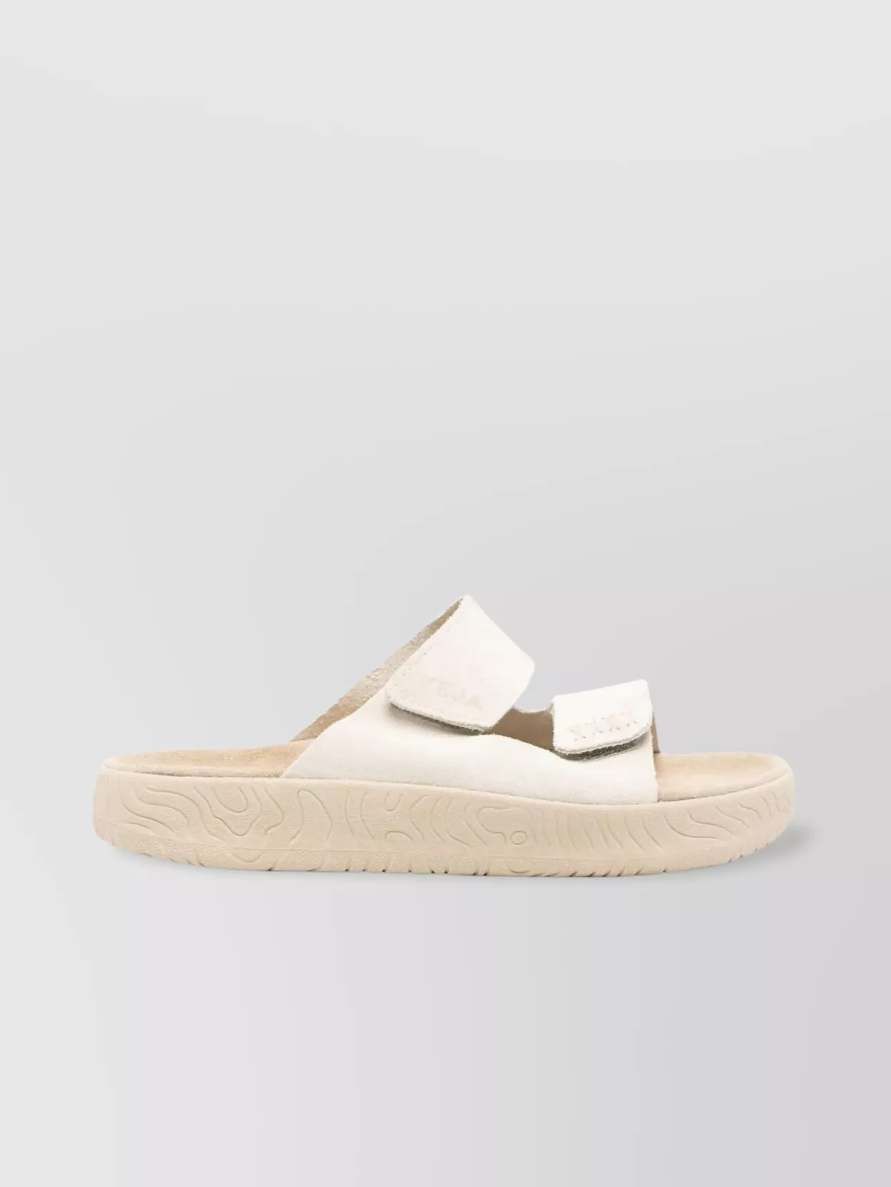 Veja Full Leather Slippers Open Toe Textured Sole