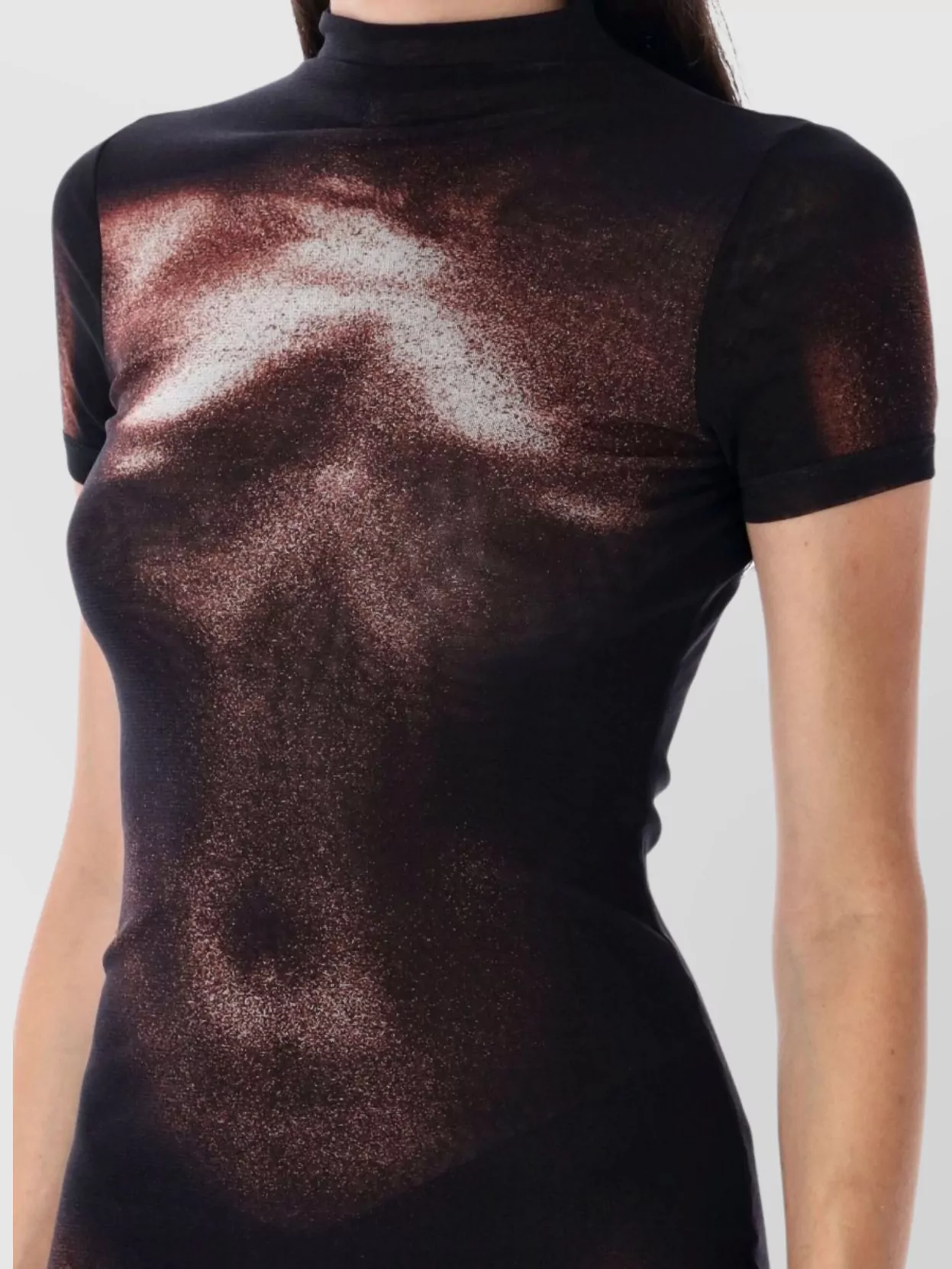 Jean Paul Gaultier Mesh Body Dust Mini Dress