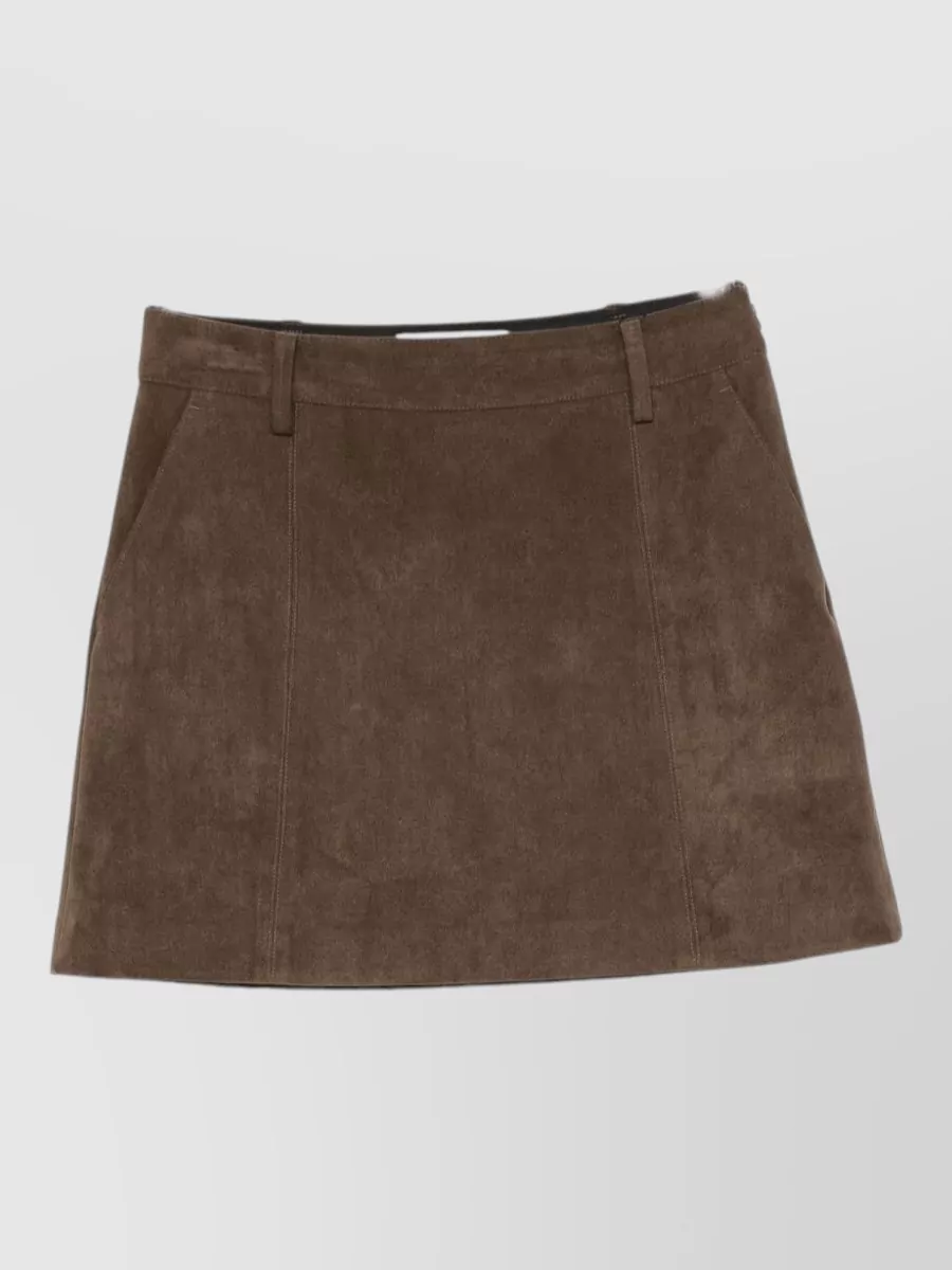 Dunst suede-effect mini skirt