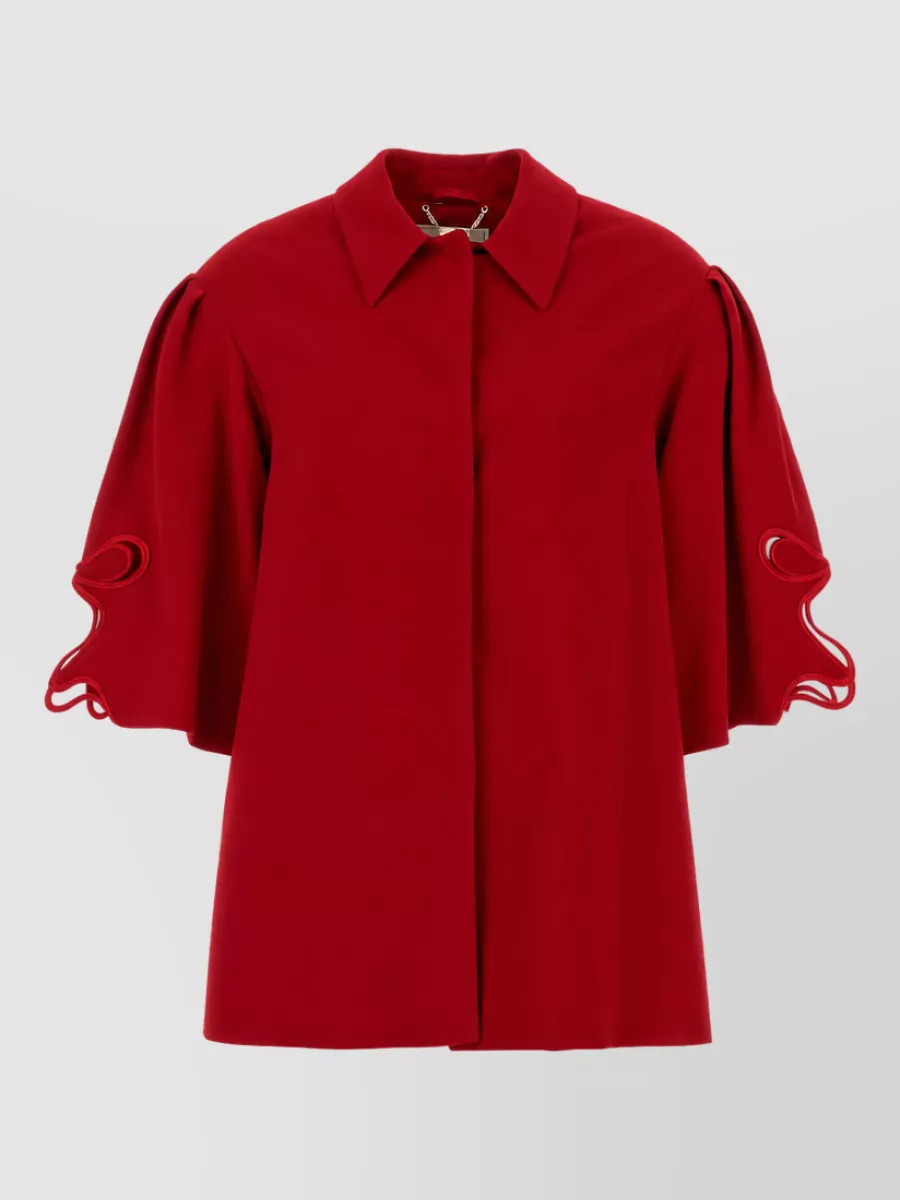 Blumarine oversized single breasted coat