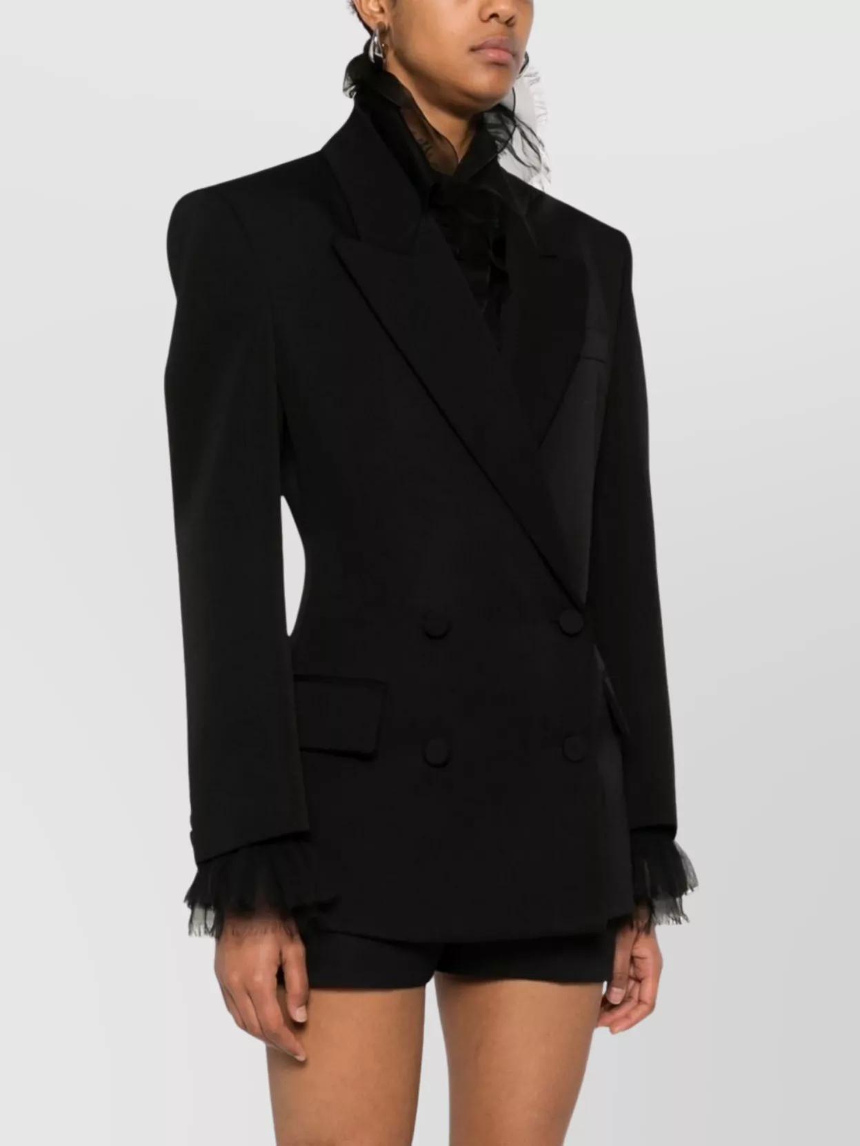 Valentino Wool Jacket Tailored Peak Lapels