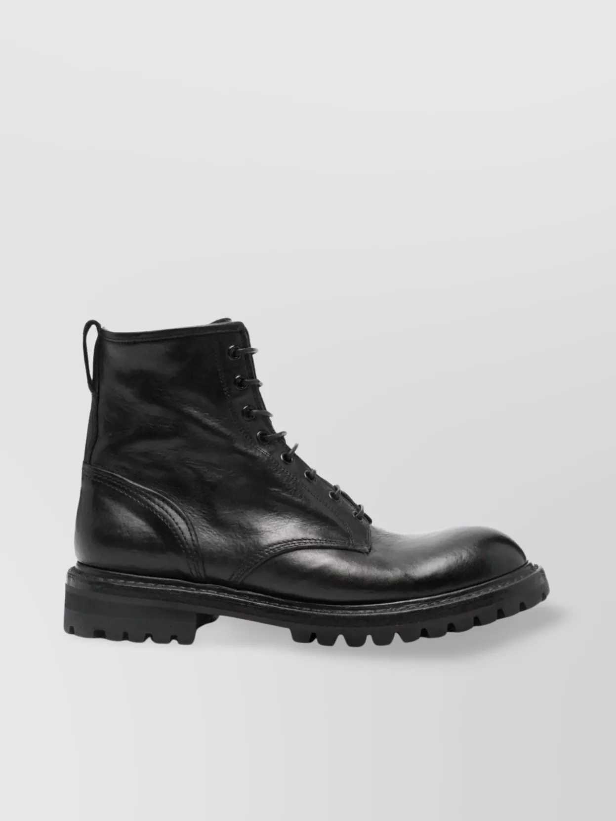 Premiata Ankle Boots In Calf Leather Panelled Design