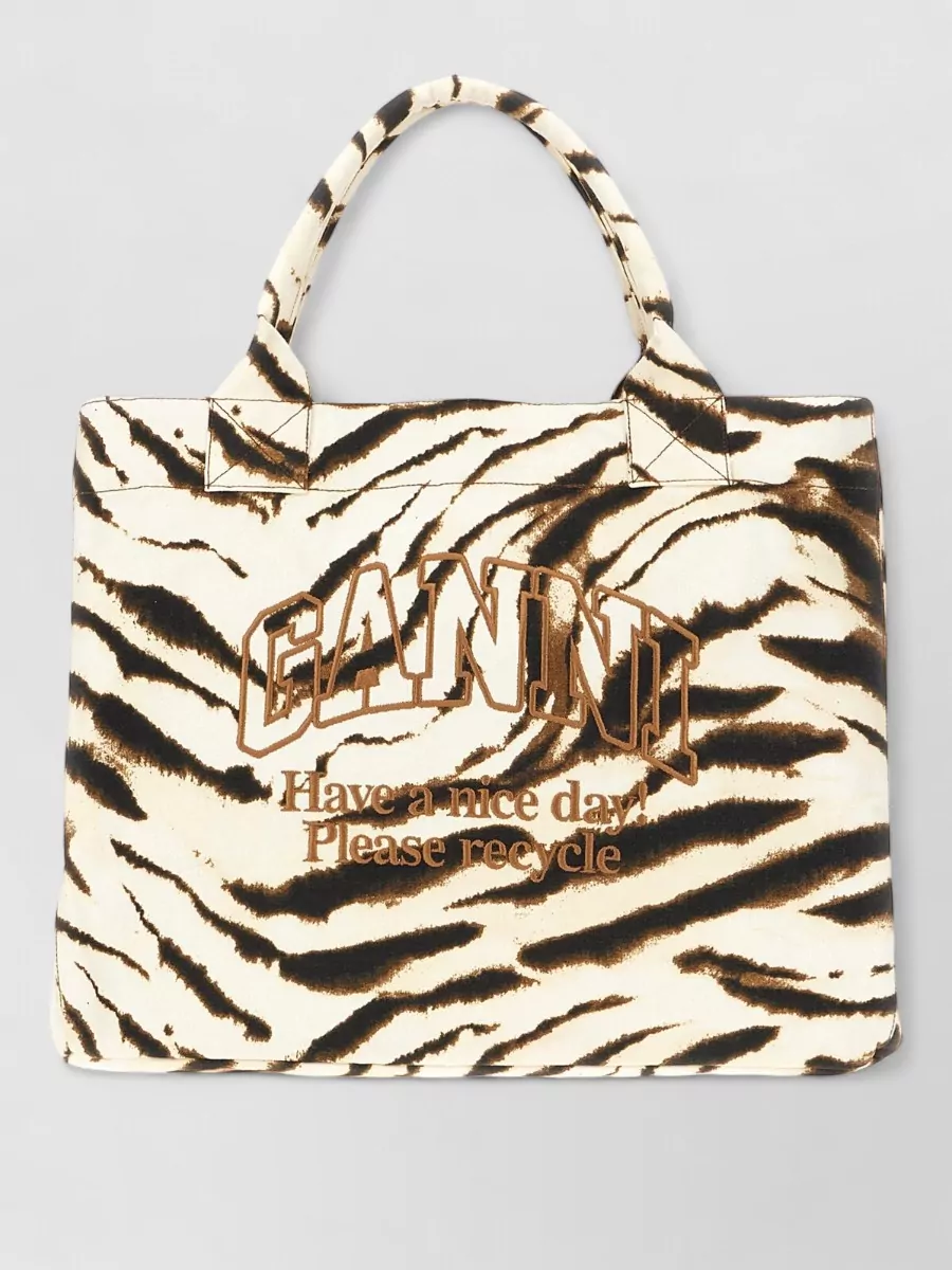 Ganni Na cotton tote bag