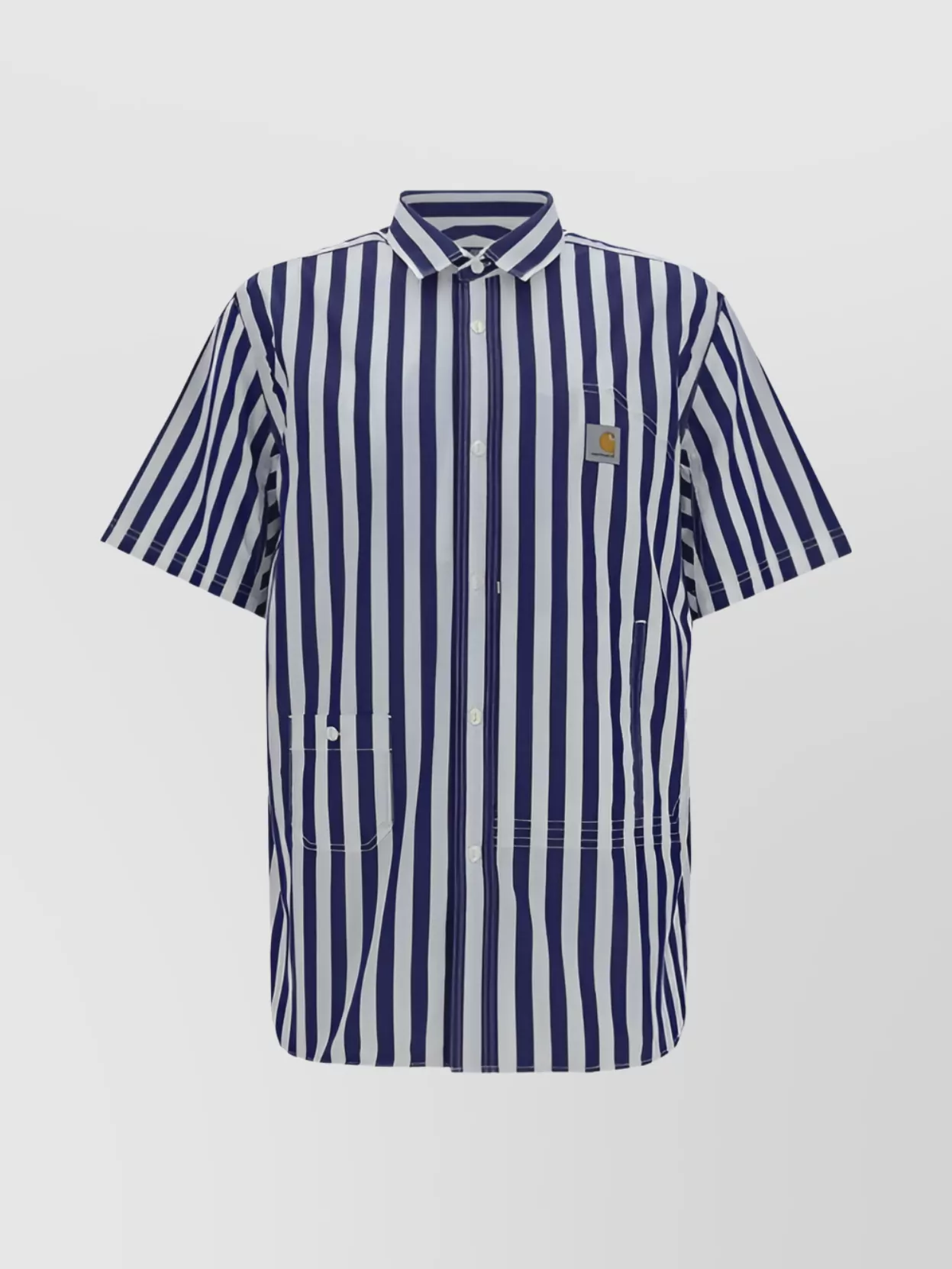 Shop Junya Watanabe Shirt Striped Chest Pocket