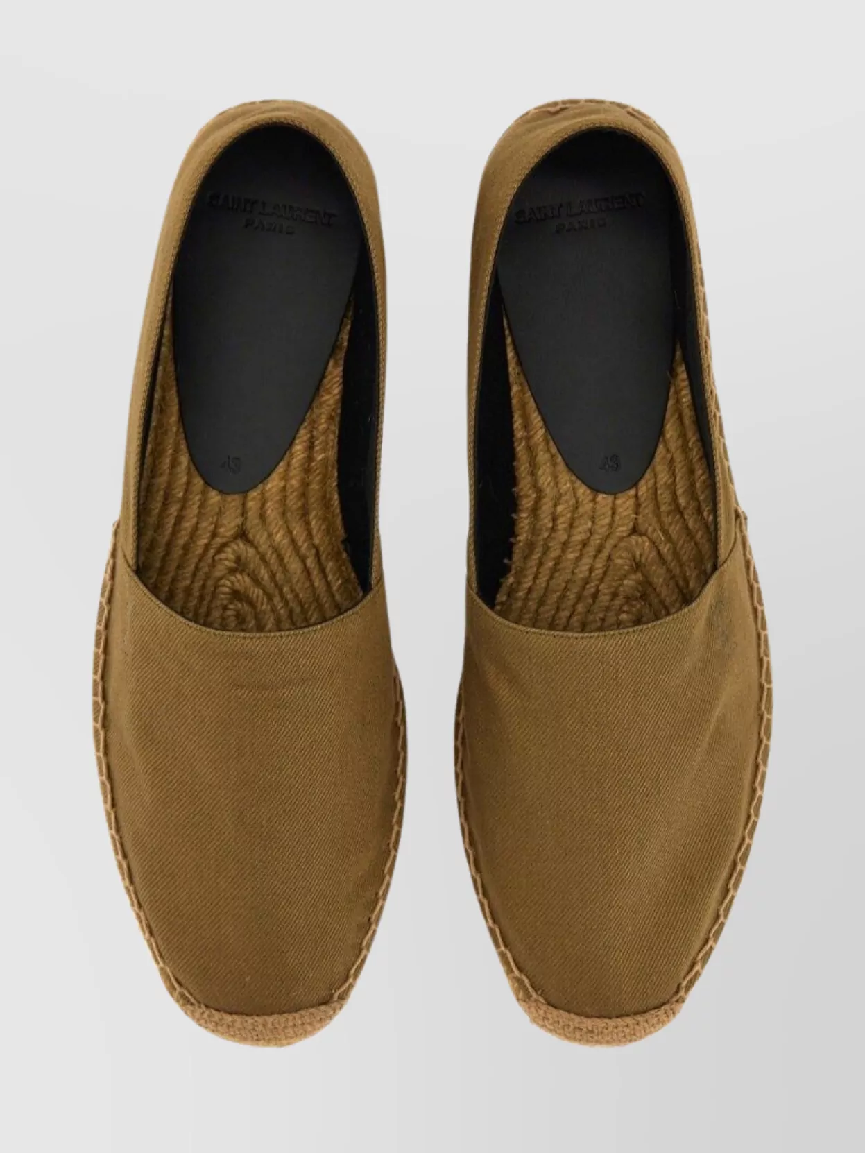 Saint Laurent Cotton Gabardine Espadrille In Green