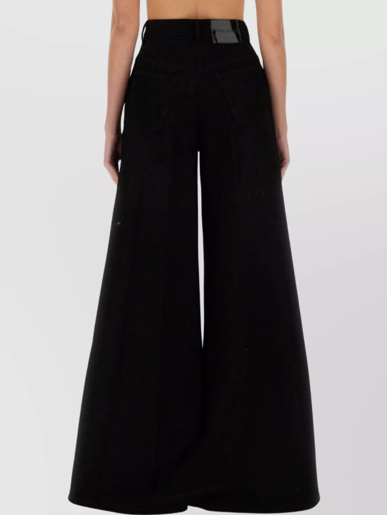 Shop Nina Ricci High-rise Wide-leg Trousers Pockets