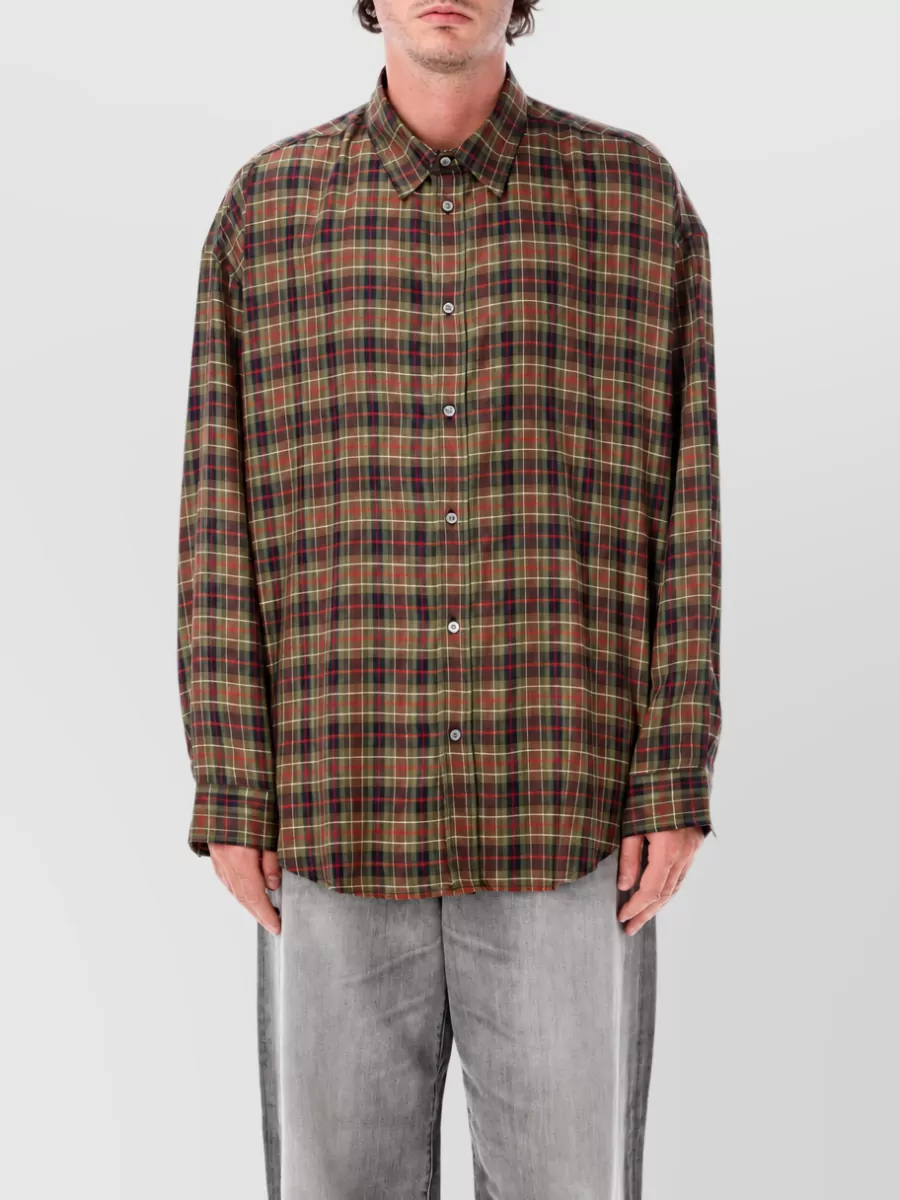Acne Studios Checked relaxed-fit long-sleeve shirt